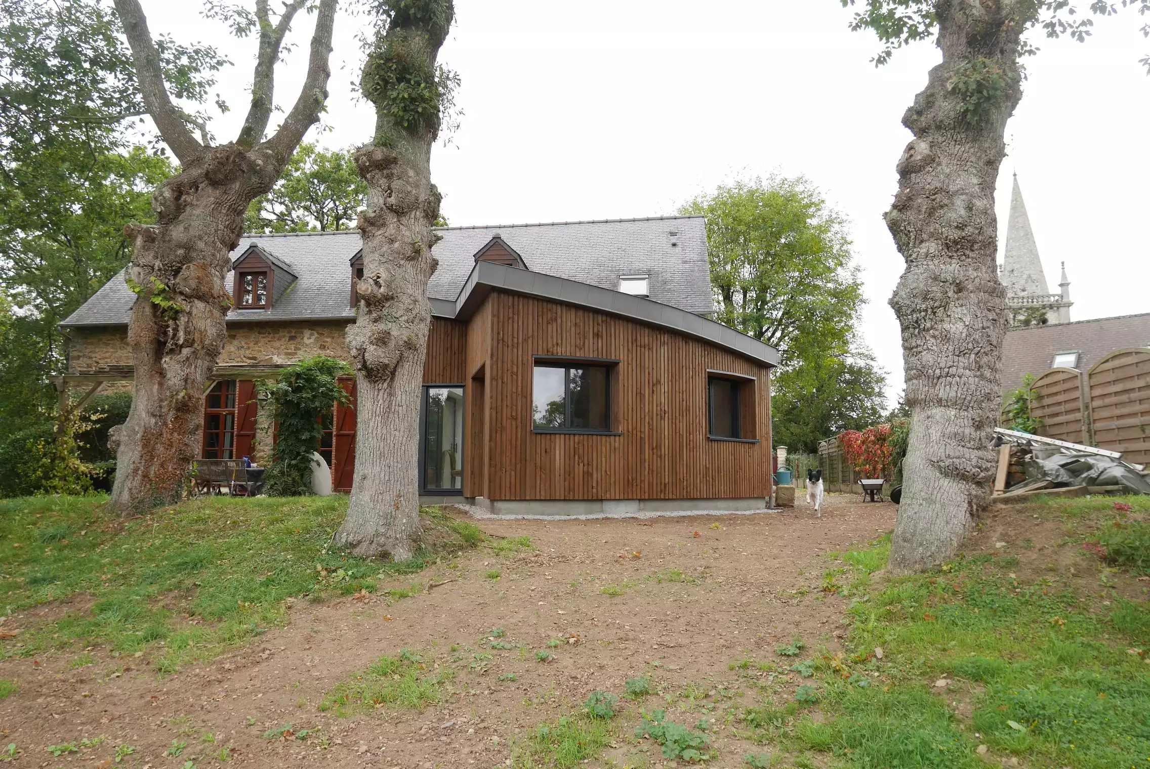 extension bois maison - architecte Vannes - Hexagone architecture